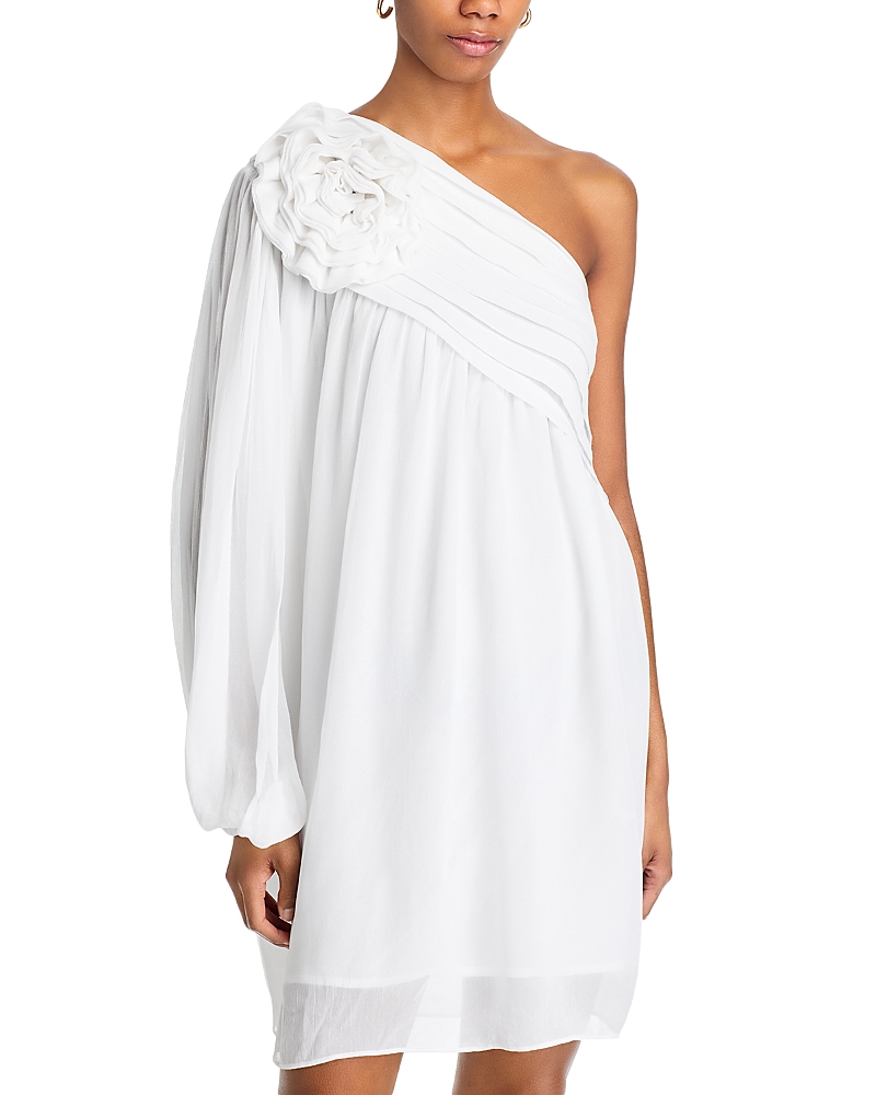 Shop Farm Rio Off White One Shoulder Mini Dress - Exclusive In Ivory