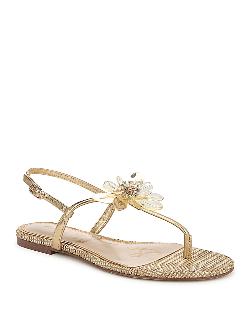 Sam Edelman Eden Slingback Sandal In Amber Gold