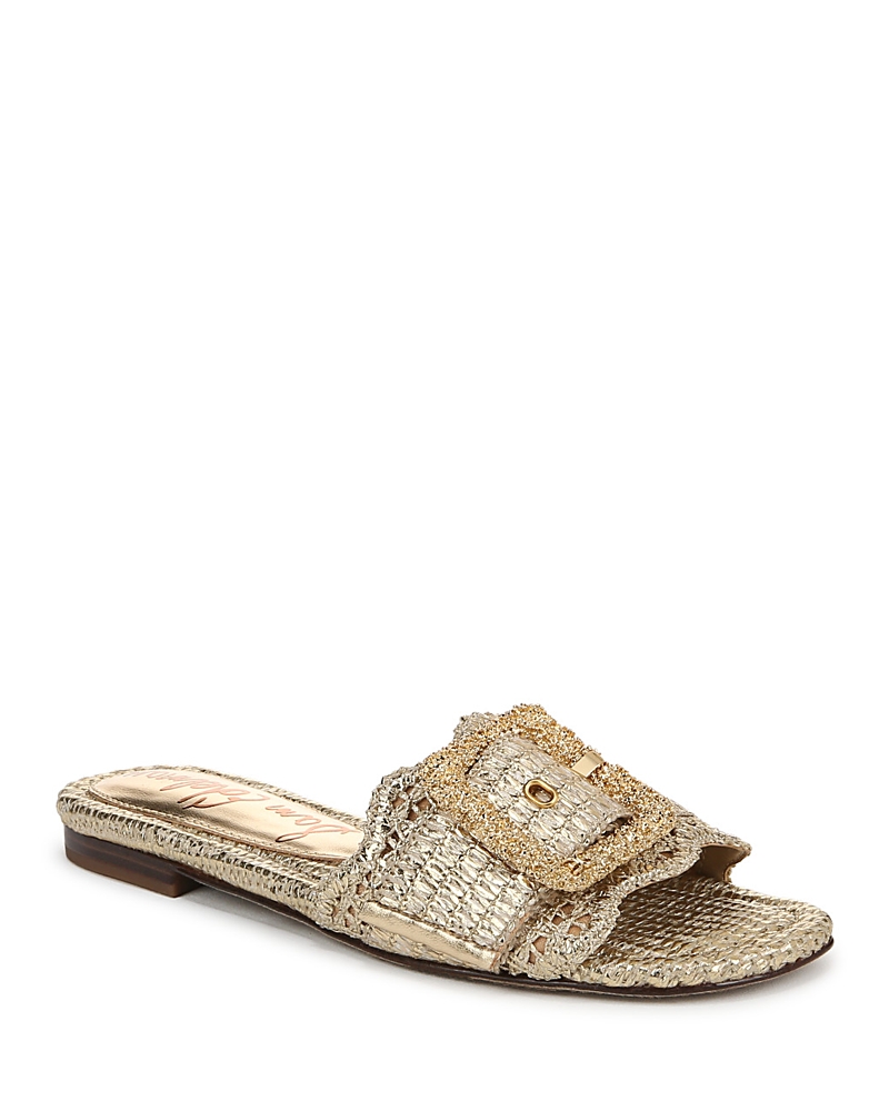 Shop Sam Edelman Women's Bambi 6 Slide Sandals In Amber Gold