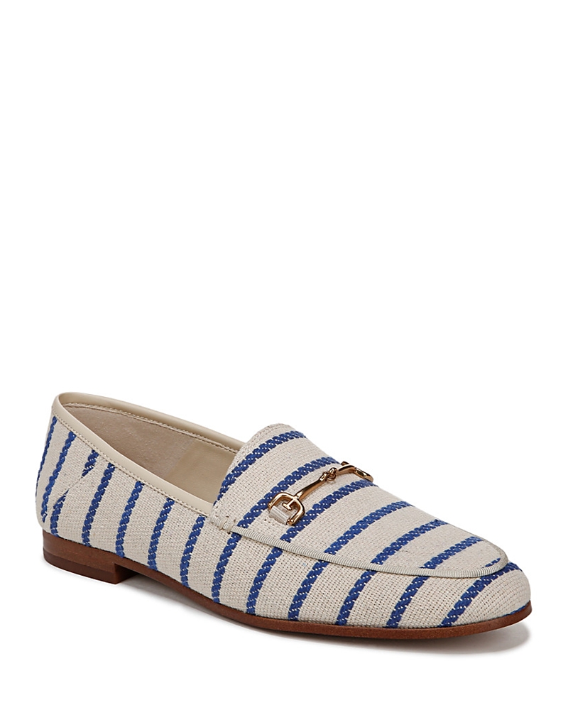 Sam Edelman Loraine Bit Loafer Black Natural Fabric In Cobalt