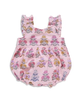 Pink Chicken - Girls' Flowerette Bubble Romper - Baby