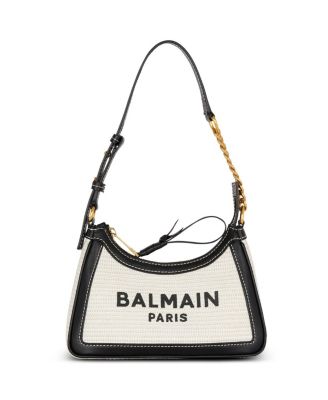 Balmain - Women's Raffia B-Army Shoulder Bag