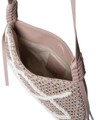 Messenger Latte Raffia & Leather