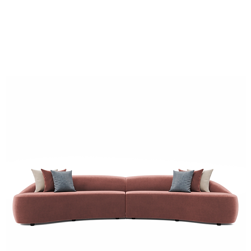 Bernhardt Belvedere Sectional In Rust Orange