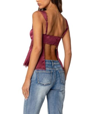  Loryn Lacey Satin Effect Top