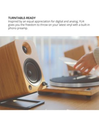 YU4 Powered Bookshelf Speakers with Built-In Bluetooth - Pair