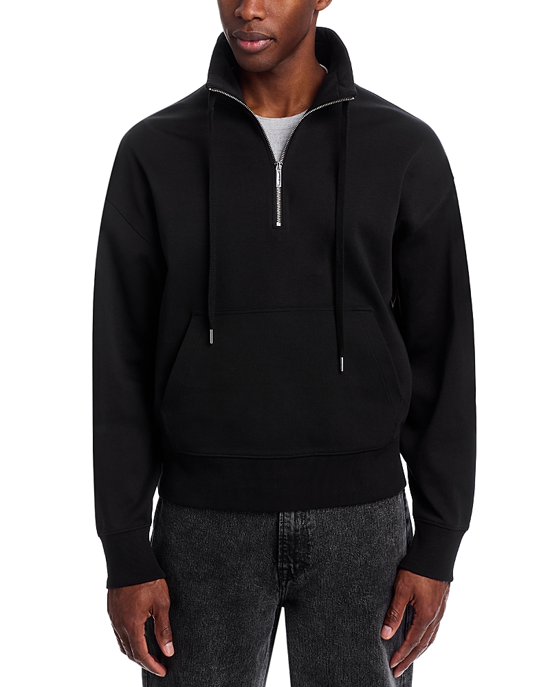 Michael Kors Regular Fit Double Knit Quarter Zip Top