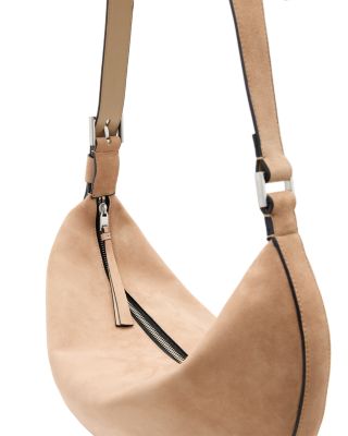 Halfmoon Suede Shoulder Bag