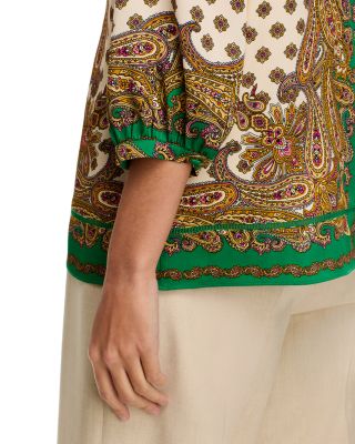The Isa Paisley Print Top