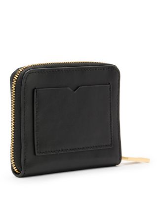 Lena Hex Leather Zip Wallet