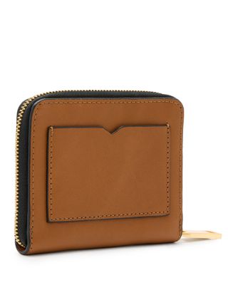 Lena Hex Leather Zip Wallet