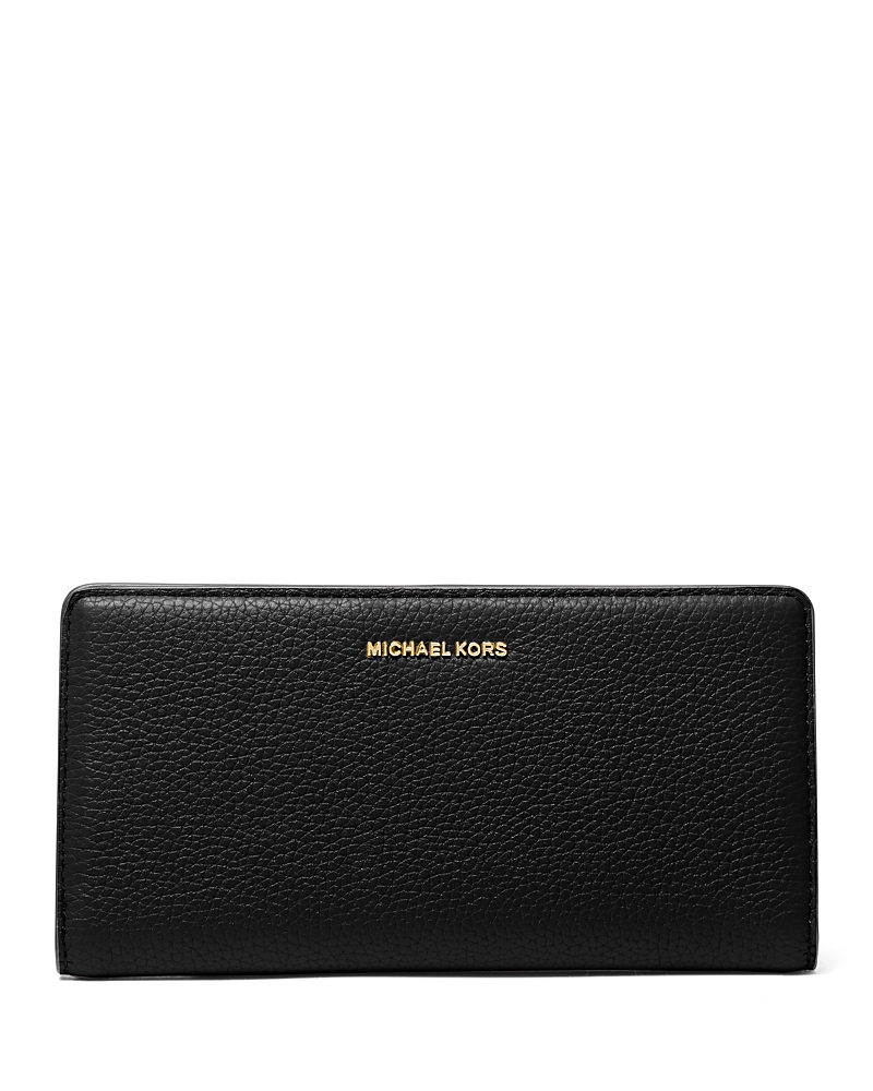 Michael Kors Michael Bryant Large Slim Snap Wallet In Black