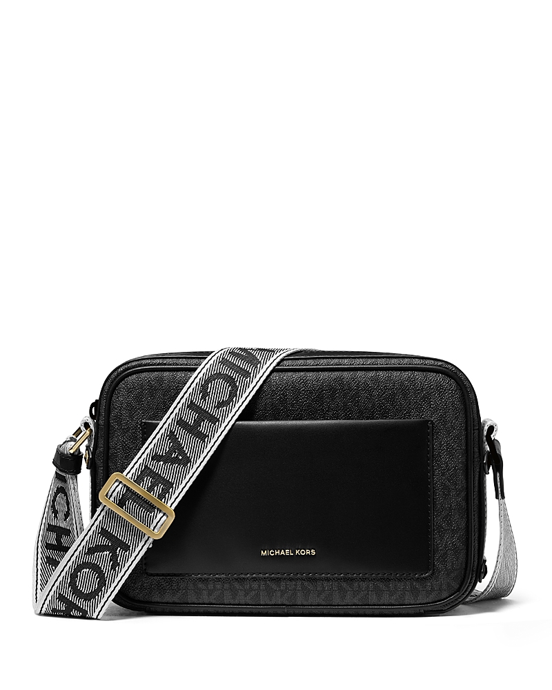 Michael Kors Maeve Large East/west Pocket Crossbody In Black