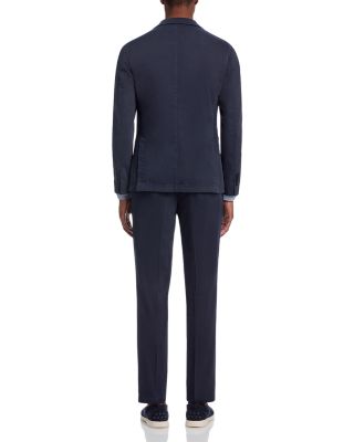 Garment Dyed Cotton Twill Slim Fit Suit