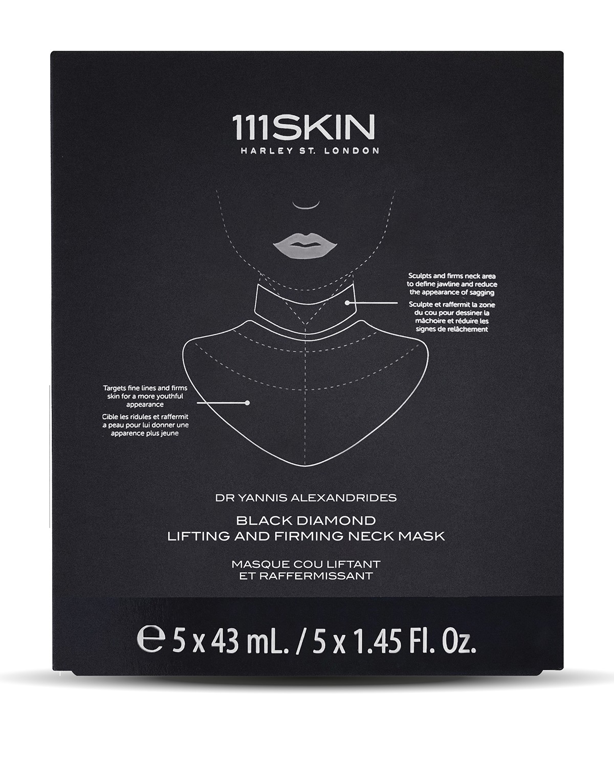 111skin 111SKIN Black Diamond Lifting & Firming Neck Mask, Pack of 5