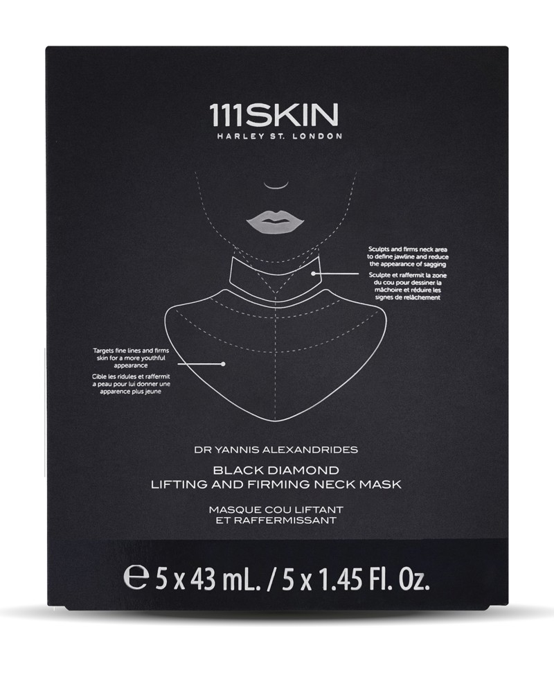 111skin Black Diamond Lifting & Firming Neck Mask, Pack of 5