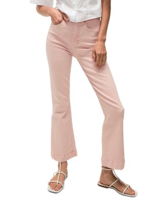 Veronica Beard - Carson High Rise Ankle Flare Jeans in Stoned Pink Shell
