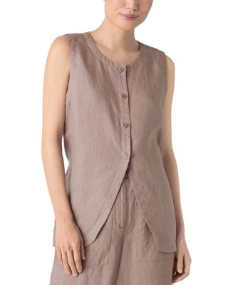 Eileen Fisher Petites - Petite Linen Long Vest