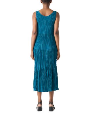 Eileen Fisher Crushed Silk Tiered Midi Dress Bloomingdale's