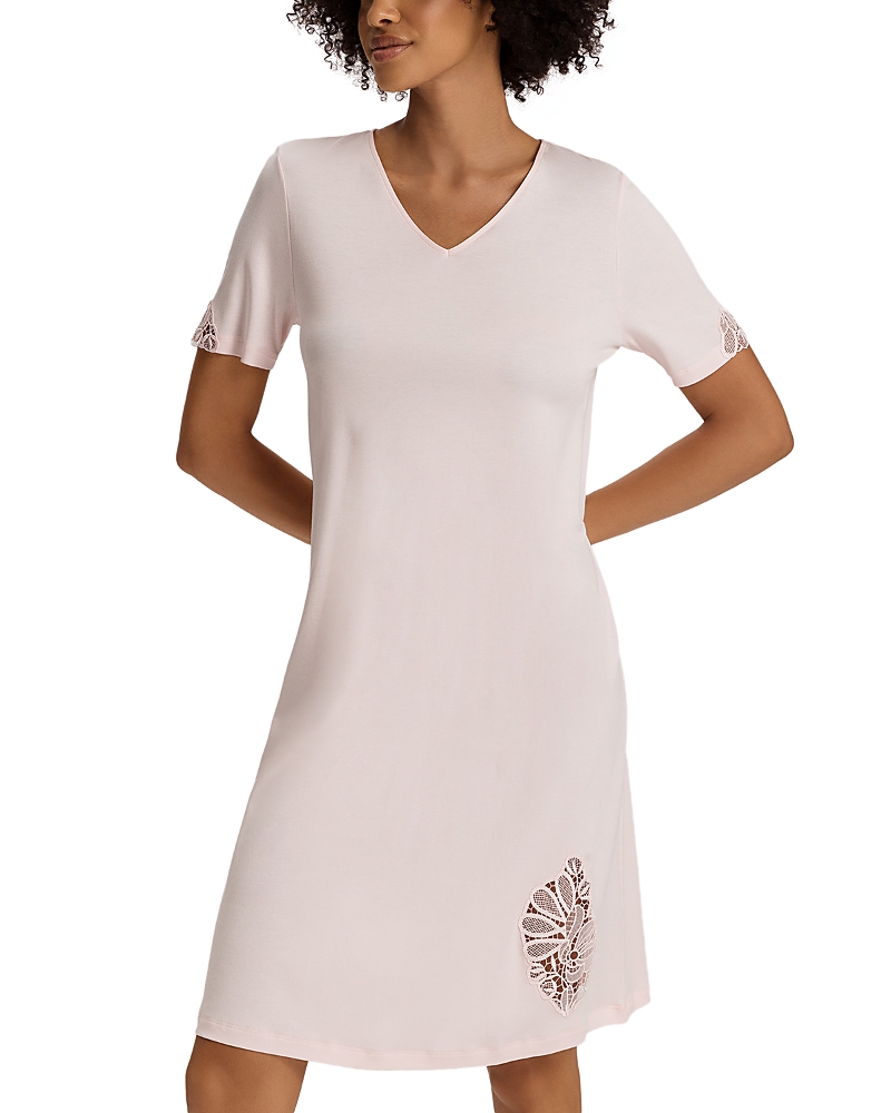 HANRO BELINA COTTON V NECK NIGHTGOWN