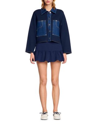 Denim Detail Cardigan