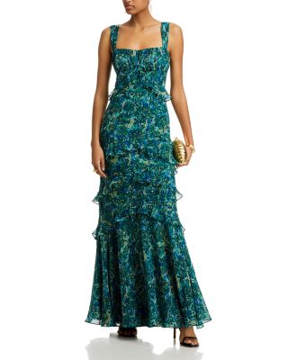 Chandra Silk Ruffled Dress