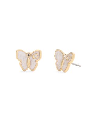Signature Butterfly Stud Earrings in Gold Tone