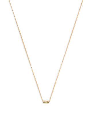 COACH - Signature Quilted Tube Pendant Necklace, 16"
