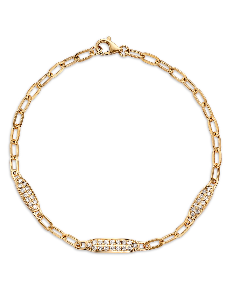 Bloomingdale's Fine Collection Diamond Station Bracelet In 14k Yellow Gold, 0.34 Ct. T. W. In Gold