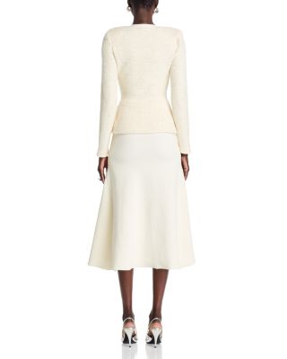 Sequined Knit Tailored Midi Dress