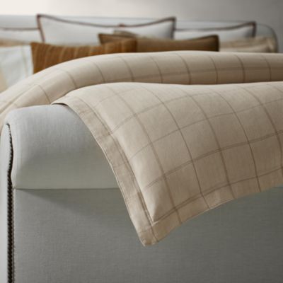 Tyler Windowpane Cotton Duvet Cover, Full/Queen