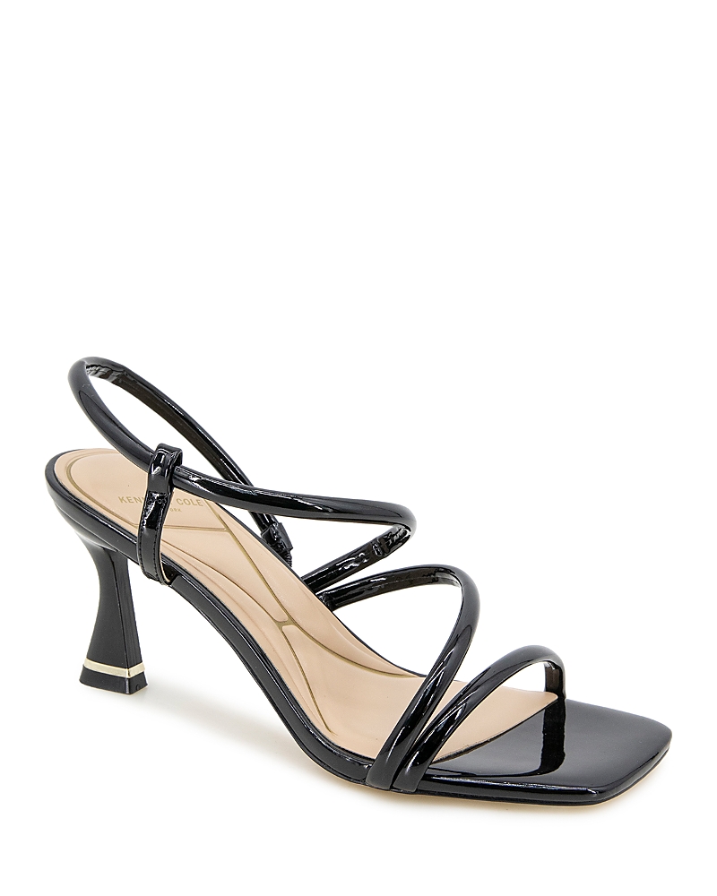 Kenneth Cole Dreama Patent Strappy Heel Sandal In Black Patent