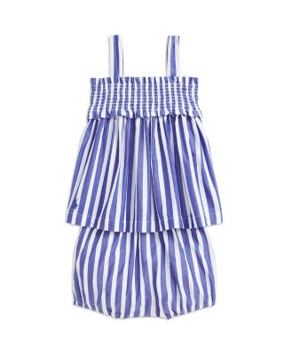 Ralph Lauren - Girls' Striped Cotton Poplin Top & Bloomer Set - Baby
