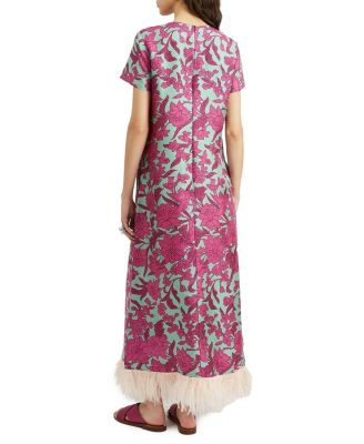 Swing Dress with Feathers