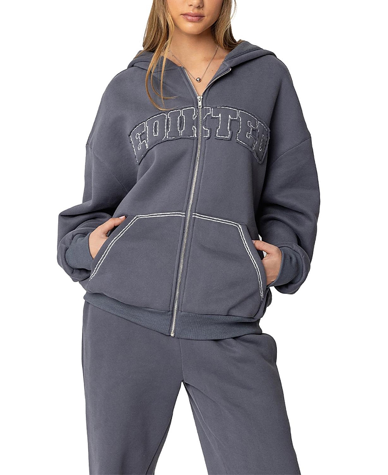 Shop Edikted Forever Oversized Hoodie In Gray
