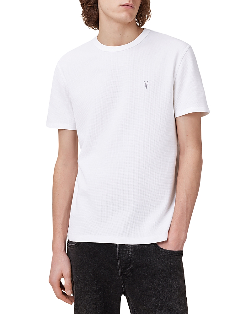 Allsaints Mens Opticwhite Tonic Crewneck Cotton-jersey T-shirt Xl In Optic White