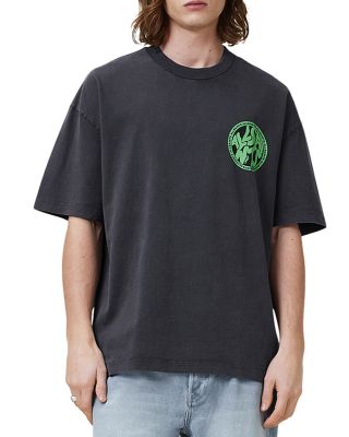 Distortion Oversized Fit Graphic Logo Tee