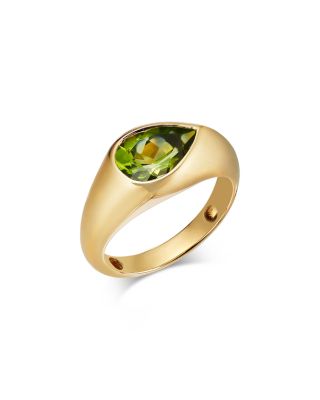 Bloomingdale's Fine Collection - Pear Shaped Peridot Bold Gold Ring in 14K Yellow Gold