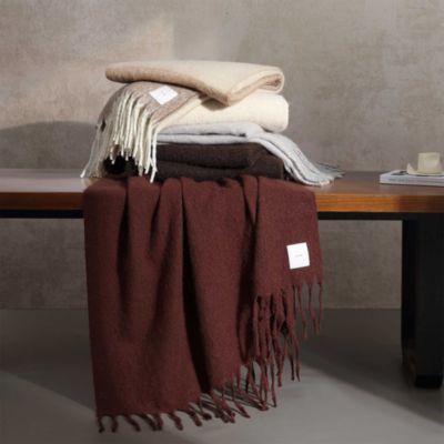 Mohair Solid Throw Blanket, 70&amp;quot;L x 50&amp;quot;W