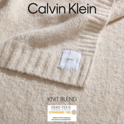 Knitted Throw Blanket, 70" X 50"