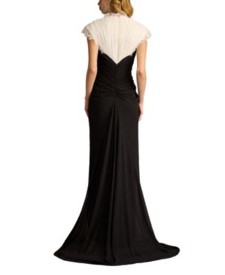 【TADASHI SHOJI】Amelie Lace Trim Chiffon Gown Amelie Lace Trim Chiffon Gown | Tadashi Shoji