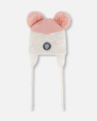 Girls' Knit Hat with Ears and Deer Face - Baby