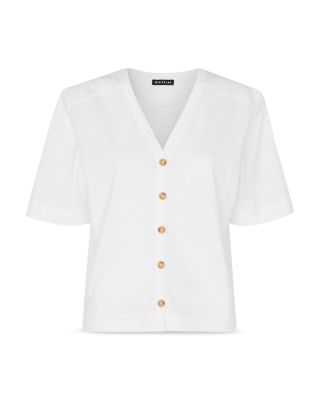 Ella V Neck Button Down Shirt