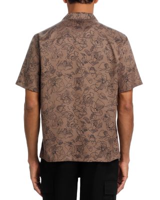 Noll Camp Collar in Floral Outline