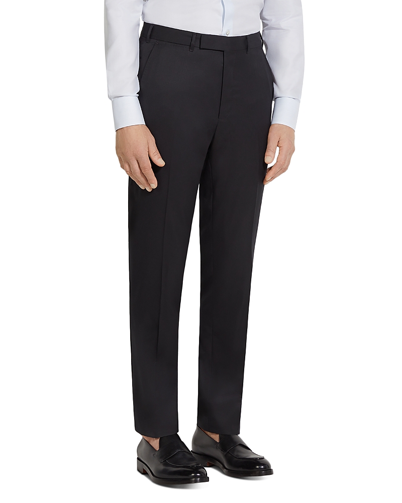 Zegna Centoventimila Slim Fit Wool Pants In Black