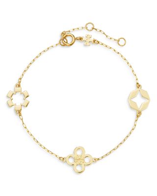 Tory Burch Kira Clover Bracelet in 18K Gold Plated