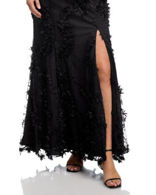 Aidan Mattox Floral Appliqué Mermaid Gown - Exclusive