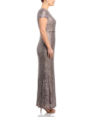 Belted Sequin Gown - Exclusive
