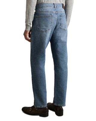Bishopgate Straight Fit Jeans in Mid Blue Wash