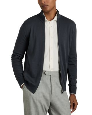 REISS - Hampshire Regular Fit Zip Wool Cardigan